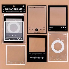 Sticker Pack Sheets of Transparent Retro Adhesive Collage Hand Account Material