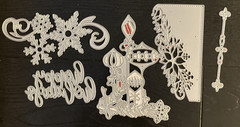 LRG Lot Metal Die Cuts Crafts Card Making Scrapbook Christmas Snowflakes Sayings