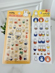 MIFFY Deco Stickers PVC Clear Stickers (3) & 3D Crystal stickers (1) Rare New