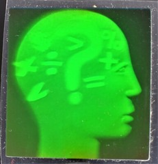 VTG Polaroid 3-D 90’s Hologram Sticker – TOO MUCH 2 THINK ABOUT ~ 1.75 X 1.75″