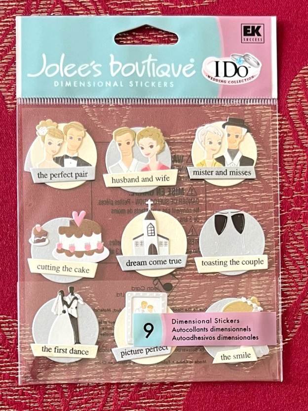YOU CHOOSE – NEW WEDDING RARE VINTAGE STICKERS JOLEE’S PAPER BLISS STICKO & MORE