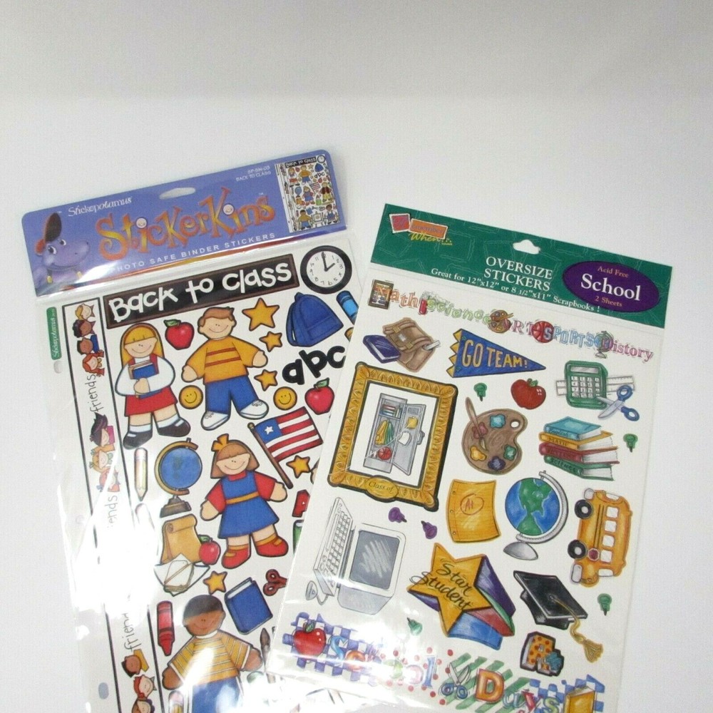 StickerKins Photo Safe Binder School Scrapbooking Crafts 2 Packages50+ Stickers
