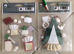 Mixed Lot (4 pcs) Jolee’s Boutique / Gallery Graphics Christmas Stickers