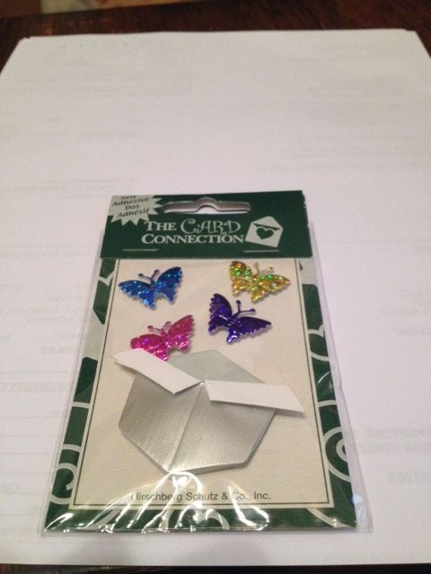 BUTTERFLIES The Card CONNECTION Self Adhesive BUTTERFLY BOX STICKERS BRIGHT NEW