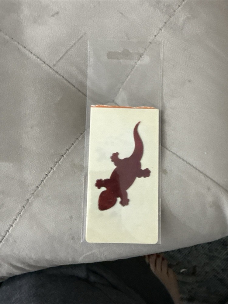 Rare Vintage 80s Mystik Oilie Lizard Large Touch Sticker 1980s NIB