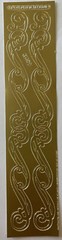 GOLD METALLIC SWIRL BORDER Stickers(2pc)Stampendous•Flourish •Curls•Card Making•