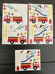 VTG 90s Stickers Lot Airplanes Space Ship Solar System Careers Camp Firetrucks +