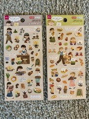 Lot of 12 MIND WAVE Routine Charm & DAISO Kawaii Japanese Girl Stickers
