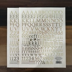 Frances Meyer Elegant Gold Silver Alphabet Stickers Set of 4 Scrapbook Craft