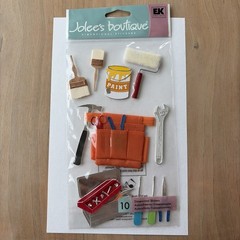 Jolee’s Scrapbooking Stickers HANDYMAN Tools Paint Painting Dad RARE & HTF