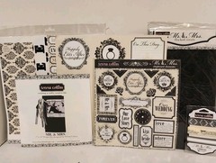 Teresa Collins MR & MRS Wedding Scrapbook Flocked Cover & More **READ**