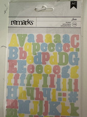 American Craft Remarks Josie Autocollants Stickers 159 PC Alphabet Scrapbooking