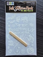 Halloween embellishment bundle foil flock adhesive rub on transfers die cuts