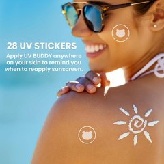 UV Buddy 28-Pack Bear UV Stickers for Sunscreen – Sunscreen Stickers Reapply …
