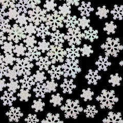 FOIMAS Tiny Resin Snowflake 0.6in, 0.79in, 1.18in, White