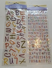 Qty 35 Pack Alphabet Letters Numbers Symbols Stickers Scrap Book Crafts (LOT H)