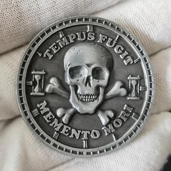 Artfully Sculpted Memento Mori Medallion A Stoic Spiritual Skull Challenge Co…