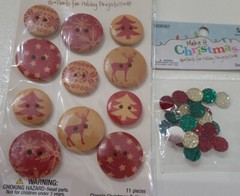 Hobby Lobby Make It Christmas Crafts Lot of 9 Packs Button Gem Light Bulbs More⬇