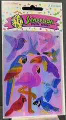 Rare Vintage Stickers NIP Sandy Lion Mother Of Pearl Opal Iridescent Birds