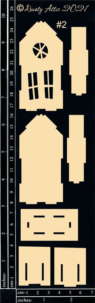 Dusty Attic Chipboard 3×10 – 3D Haunted House #2 (Narrow), DA3125