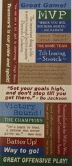 BASEBALL PHRASE Stickers(19pc) •Game•Players•MVP•Victory •Home Team•Card Making•