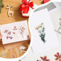 120 Pcs Transparent Flower Stickers for Scrapbooking PET Nature Plant Floral