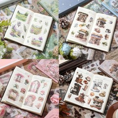 300 Pre-Cut Washi Stickers for Scrapbooking & Journaling – Garden Landscape Desi