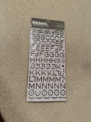 American Crafts Thickers Hardcover Letter Stickers Lot of 4