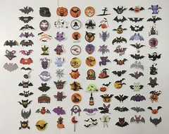100 Pcs Halloween Stickers Scary Spooky Trick R Treat Sticker Kids Boys Girls