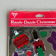 Vintage Hallmark Razzle Dazzle Christmas Stickers Foil Holiday 1985 NOS Sealed