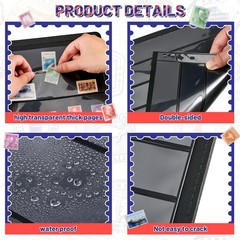 Gersoniel 30 Pieces stamp collecting 8.58 x 11.02 inches, black, transparent