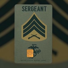 USMC SERGEANT UNITED STATES MARINE CORP CREDIT DEBIT CARD SKIN STICKER 1PC