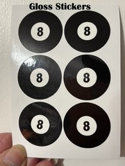 96 Billard Ball Stickers 30MM Round Pool Ball Stickers Billard Rack w/Pool Ball