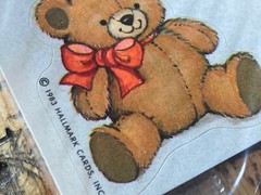 NEW & SEALED! Vtg 1983 Hallmark Cute Teddy Bear Stick-R-Treats Stickers Pack 80s