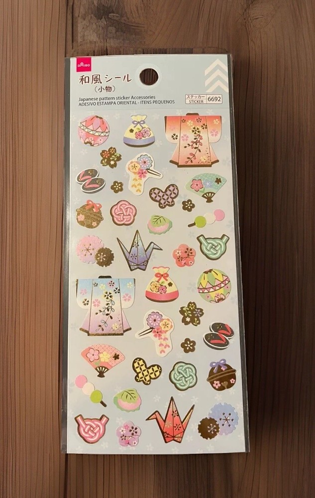 DAISO Japanese stickers Kawaii 👘🪭 Japan