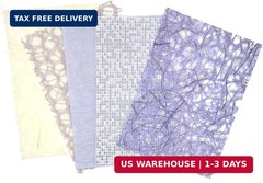 Textured Scrapbook Paper Mesh Fabric – Junk Journal Supplies Assorted Set 51 She