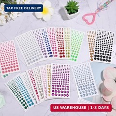 2800 Pcs Self Adhesive gems Stickers for Crafts,20 Colors Rhinestones for Bedazz