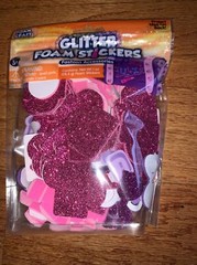 NEW GLITTER Foam Stickers Pink Purple Fashion Accessories