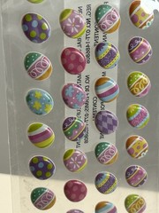 Recollections COLORFUL EASTER EGGS Puffy Stickers 44 Stickers