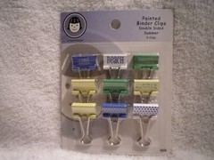 Li’l Davis Designs painted double sided binder clips scrapbooking new (pick one)