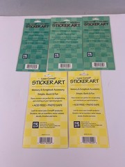 5 Loew-Cornell Sticker Sheets Art Christmas Gardening Fruit Scrapbook NEW