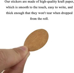 1.5-Inch 500Pcs Natural Brown Kraft Round Label – Blank Adhesive Sticker to W…