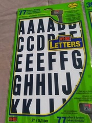 2″ VINAL STICKERS LETTER AND NUMBERS COMBONATION PACK GENERAL USE AS SHOWN
