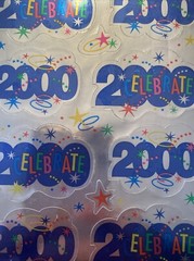 VTG Heartline Hallmark New Year’s Eve 2000 Millennium Celebrate 2 Sheet Stickers