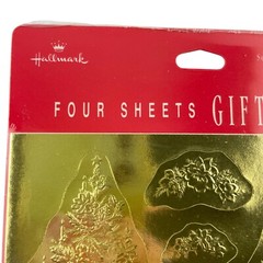 Hallmark Vintage Gold Foil Gift Seals Four Sheets 11 Stickers Ea.