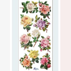 Violette Stickers Pastel Roses Sticker Sheet Vintage Rose Flowers Journal Craft