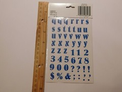 Keepsake Essentials Stickers Lot 2 Sheets Package ~ABC Blue Lower Case Letters~