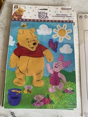 Winnie the Pooh Giant Prismatic Stickers Vintage Sandylion 1990’s