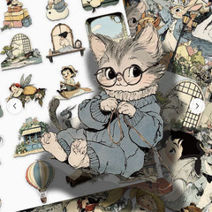 25 PIECES FAIRY TALE STORY WORLD STICKERS SCRAPBOOK JUNK JOURNAL PHONE #16