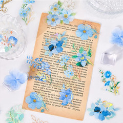 Flower Gold Foil Holographic Stickers Set 120 Pcs with 3 Themes, Resin Transpare